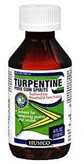 Humco Turpentine Pure Gum Spirits 4 OZ - Buy Packs and SAVE (Pack of 4)
