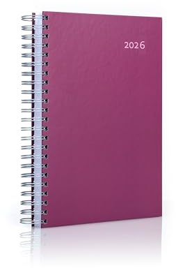edition cumulus 2026 – Le grand calendrier DIN A4 – Noir – Reliure spirale – Une page par jour – Planificateur personnel et professionnel – Journal de bord – Organisation de bureau – Emploi du temps