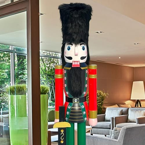 CDL 180 cm géant 6 Pieds Neuf Décoration de Noël en Bois Casse-Noisette Soldat K06