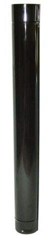 BRICOMIRAS - Tubo Vitrificado Negro para Estufas de Leña 250mm | Longitud 1 Metro | Para Casas, Masías, Cortijos, Terrazas Cerradas | Negro