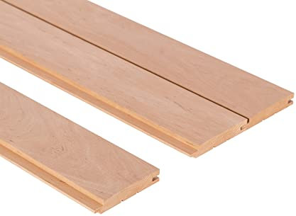 Saunainter Madera perfilada de aliso, clase A, ranura STS4, 15 x 120 mm, 1500 mm, 6 unidades, material de construcción para sauna e interiores