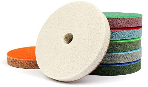 7 Pezzi 10 Pezzi 4 Pollici Diamante Spugna Lucidatura Tampone Lucidatura Ruota Per Pietra Marmo,10pieces