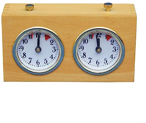 ZYNCUE 1 x Schachuhr aus Holz, mechanische Schachuhr für Turnier-Brettspiel-Wettbewerbe