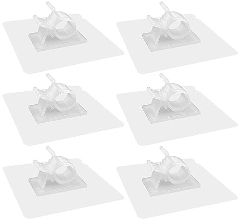 WYAN 6 Stück Selbstklebende Kabelclips,Kabelhalter selbstklebend groß,Verstellbare Kabelhalter,for Home,Büro Wire Management(weiß,10-13mm)