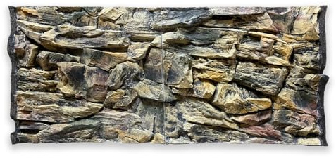 ZooPaul Aquarium Rückwand 3D 120x60cm Terrarium Hintergrund Fels Stein Wurzel Struktur Amazonas NEU