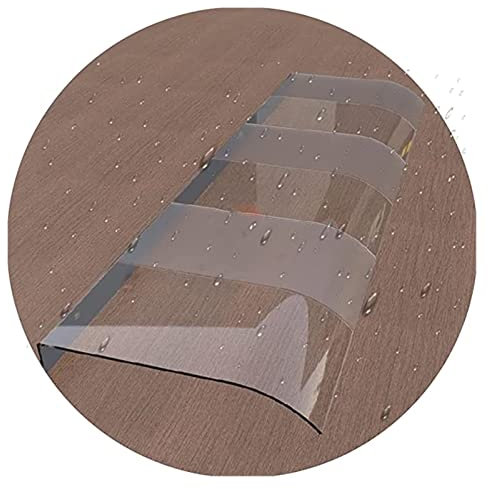 Gebogene Fenstermarkise, Türvordach, geräuschlose Fenstermarkise, Haustür-Terrassenvordach, Sonnenschutz für den Außenbereich, Moderne Polycarbonat-Abdeckung (Farbe: halbmattiert, Größe: 40