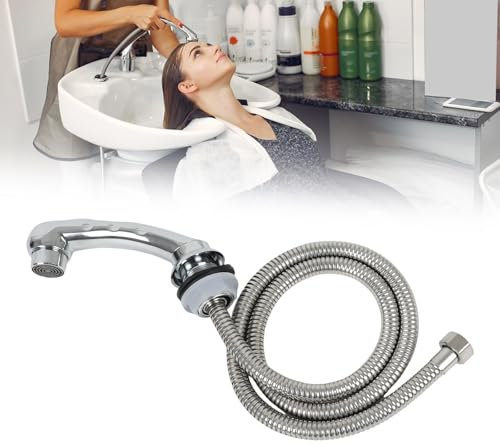 Doccetta da parrucchiere, soffione doccia da parrucchiere, soffione per lavandino, potente in lega per shampoo di bellezza, ciotola del letto e unità di risciacquo