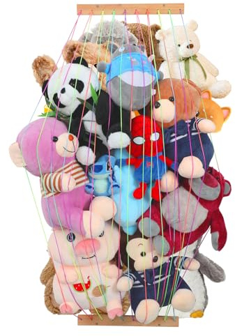 NIUBEST Kuscheltier Aufbewahrungs organisatoren,Netz für Kuscheltiere Plüschspielzeughalter,hängendes Plüschtier-Zoo-Netz für Kinderzimmer,Schlafzimmer mit verstellbarer Länge,groß,verbessert