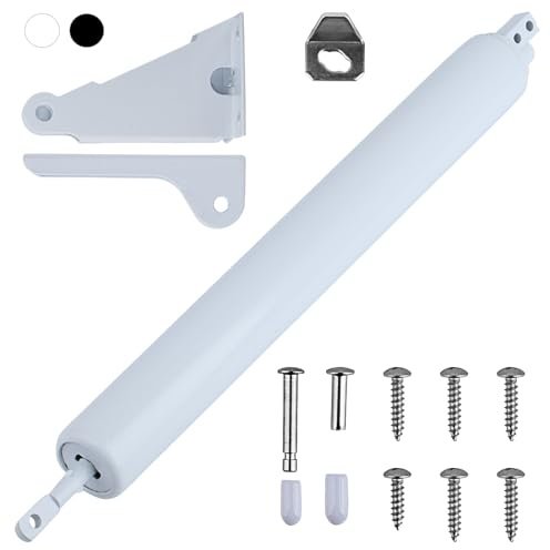 1 set di chiudiporta tempesta, chiudiporta a schermo, staffa pneumatica per chiudiporta, chiusura di sicurezza con tenuta aperta per tempesta, porte schermate, velocità regolabile del cuscino della