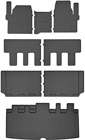 TXTrade Gummifußmatten und Kofferraumwanne passend für Tourneo Custom ab 2024 | 8/9 Sitze - L1/L2