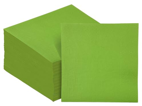 Gcardist 120 Stück Avocado Grün Cocktail-Servietten, 12.7 * 12.7cm Einweg-Getränkeservietten aus Papier für Cocktail, Abendessen, Hochzeit, Geburtstagsparty Dessert Wein Papierservietten (5 * 5 inch)