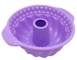 Moldes Silicona Reposteria Redondo1Pcs | Molde Silicona Bizcocho Horno | Molde Bizcocho Freidora de Aire | Molde BIZCOCHO Agujero | Moldes Pastel y Tarta | MOLDES Desmontable 24x11cm (Violeta)