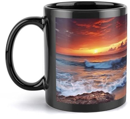 Keramiktasse mit Henkel, einzigartiger Stil für jede Küche, personalisierbar, lustig, ideal für Tee, heiße Schokolade, für Männer, Frauen, Büro