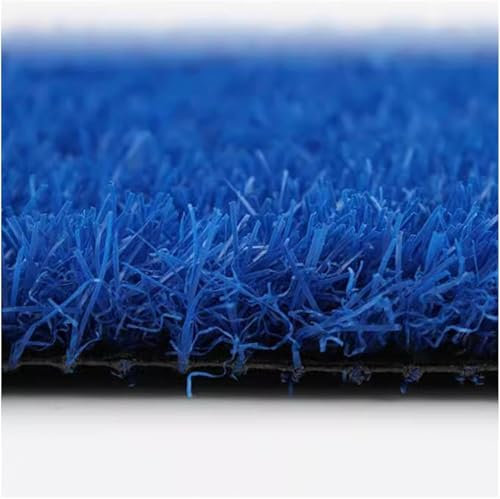 Tappetino in Erba Sintetica, Paesaggio del Prato del Giardino all'aperto for Interni, Tappeto for Esterni in Erba Artificiale con Foro di Drenaggio for Prato da Giardino (Color : Blue, Size : 47 x59(i