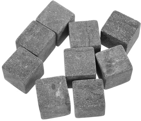 DONFAMDS 1 Set Pietre da Whisky Ghiaccio Riutilizzabili per Bevande Fresche con Sacchetto Raffreddamento Veloce
