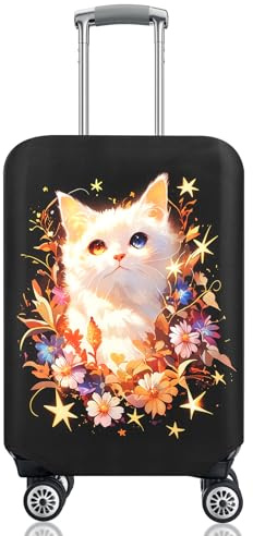 Chostky Luggage Cover for Suicase, Washable & Stretchable Suitcase Cover, Approved Travel Baggage Covers, Personalized Suitcase Protectors Accessories Baggage Covers