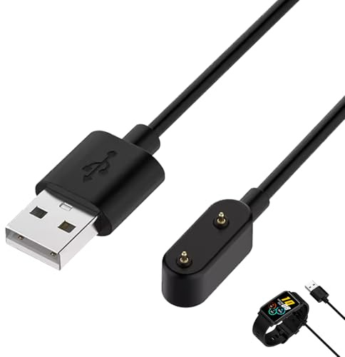 Chargeur Compatible avec Huawei Band 6/7/8/9 Watch Fit 1 2 Mini Elegant Special Edition Honor Band 6/7/8/9 Watch ES/Choice Huawei Kids 4X, Câble magnétique USB, Câble de Recharge Rapide Durable Noir