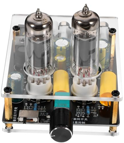 TEHAUX Vacuum Electron Tube Preamp for Turntable Phono Preamp Hifi Tube Amp DIY Home Theater Audio Amplifier with Low Noise Compatible Valve Sound Amplifier for Record Player
