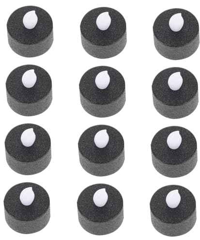 WEKADRIN 12 piezas Velas LED sin con Pilas Luces de Té Eléctricas Decorativas Luz Cálida para Romántico Hogar