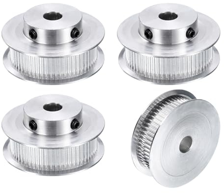 QUARKZMAN 4 Stück GT-2 60T Umlenkrolle Aluminium Zahnriemenscheibe 60 Zähne | 8mm Bohrung, Passend Für 10mm Breite Zahnriemen, Für 3D-Drucker
