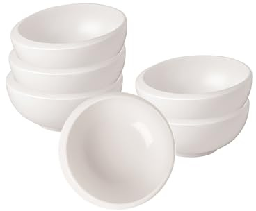 Villeroy & Boch Lot de 6 bols à sauce NewMoon - Petits bols pour de délicieuses sauces et amuse-bouches - Porcelaine de qualité supérieure - Blanc - Passe au lave-vaisselle