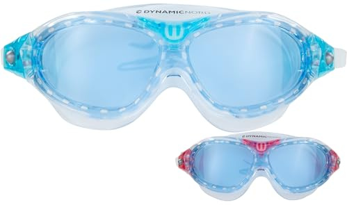 DynamicNord Sonic Junior - Occhialini da nuoto per bambini, impermeabili, anti-appannamento e protezione UV400, comfort e visione panoramica a 180°, per allenamento di nuoto e divertimento in acqua