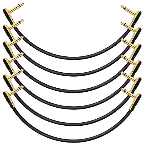 Donner Professional Guitar Effect Pedal Cable 12 inch 6-Pack