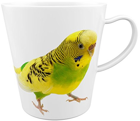 Wellensittich |Latte Macchiato Becher Kaffeebecher mit Fotodruck |001