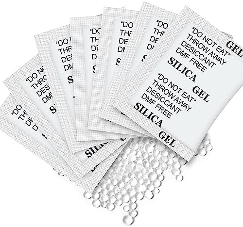 Weriirew Packung Mit 60 Silica-Ge-Feuchtigkeits-Trockenmittel-Paketen, Ungiftige Feuchtigkeitsabsorberbeutel FüR Kleidung, Lebensmittel, Raum, KüChe (3g/Pack)