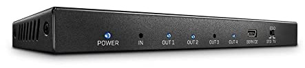 Lindy 4 Port HDMI 2.0 18G Splitter, 4K@60Hz 4:4:4, HDR, HDCP 2.2, EDID, Connects 4 displays to a single device; Sky, BT, Virgin, Xbox, PlayStation, PC, Laptop, Mac, Blu ray