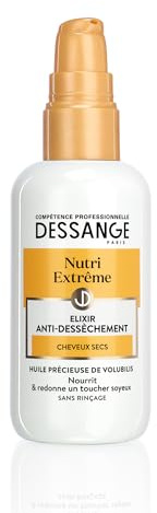 DESSANGE - Elixir Anti-Dessèchement Nutri-Extrême - Formule Enrichie En Huile De Volubilis - Nourrit & Redonne Un Toucher Soyeux - Pour Cheveux Secs - Sans Rinçage - 100 ml