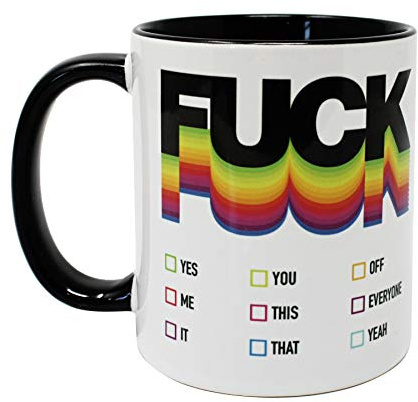 Close Up kopp – rolig mugg att kryssa på – presentidé kaffekopp, mugg | regnbågsdesign | tryckt på båda sidor