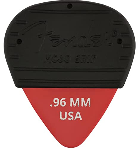 Fender® »MOJO GRIP plektrum – 3 pack – dura-ton delrin 351 – .96 mm« 3-pack plektrum för gitarr – tjocklek: 96 mm – färg: Fiesta röd