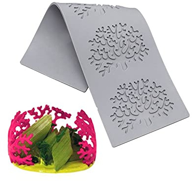 Cake Lace Mould, Lace Fondant Moulds, Silikon Lace Moulds zum Dekorieren von Kuchen, 4 Löcher Große Korallen