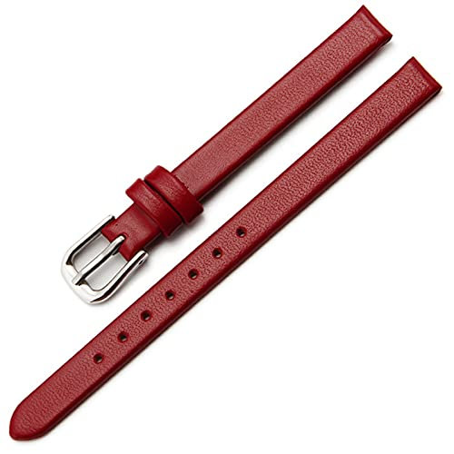 ZXF Uhrenarmbänder Leder, Frauen Ersatzarmband Band 6 8 10 12 13 14 15 16 17mm Damenleder Kleiner Uhrenarmband elegant und stilvoll (Band Color : 2, Size : 10mm)
