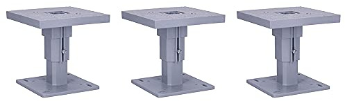 Voxura Teleskop-Geräteträger Isolierstärke 80-160mm UP Fläche 110x110mm Leitungsführung Außendämmung Beleuchtung UP tief universal Grau 3 Stück