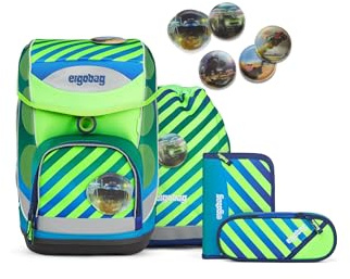 ergobag Cubo School Bag Set Rucksack für Jugendliche, Unisex