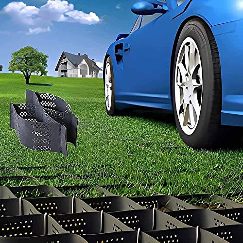 WHOCF Stabilisateur Gravier 2 de Hauteur Stabilisateur de Sol pour Chemin de Jardin, passerelle, parkings Géogrille de Sol Pliante, avec Trous de Drainage 6x10m Dalle Jardin (Size : 6x10m/20x33ft)