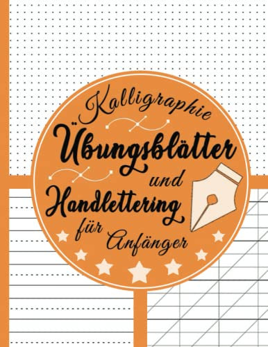 Übungsheft mit Kalligrafie Papier: kalligraphie übungsheft erwachsene | 8.5 x 11 Zoll | 120 Seiten zum Üben des Schönschreibens | A4 ( kräftiges Orange )