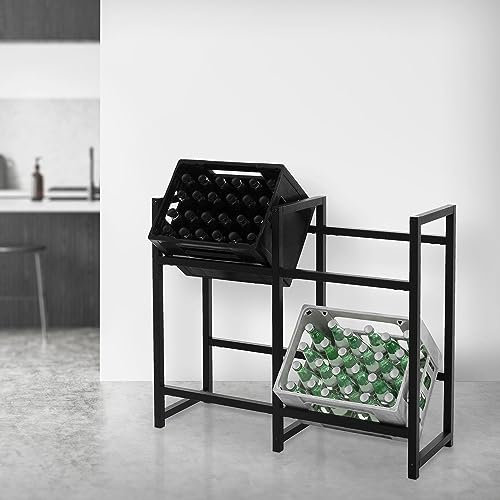 ML-Design Getränkekistenregal für 4 Kisten, 91x31x75,5 cm, Stahl, freistehend, Standregal für Getränkekisten, Getränkeregal Kastenregal Kistenregal Bierkistenregal Getränkekistenständer Kistenständer