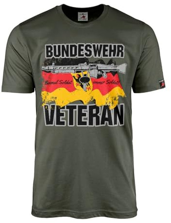 Bundeswehr Veteran Einmal Soldat Immer Soldat MG3 Erkennungsmarke T-Shirt #43393