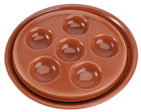 MAGICLULU 2st Gebackene Schnecken Fach Schneckenplatte Escargot Serviertablett Tellerteller Aus Edelstahl Meeresfrüchte-tablett Küchenversorgung Küchenutensilien Besteck Keramik Suppentasse