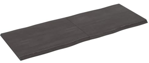 TJROO Tischplatte Dunkelgrau 160x60x4 cm Massives Eichenholz Tischplatten Tabletop Esstischplatte Möbelplatten Deckplatte Esstiach Holzplatten Schreibtischplatten Massivholzplatte