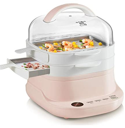 Electric Food Steamer, Household Small Mini Multifunctional Cooker, Student Electric Steamer Rice Noodle Maker, 6 Cooking Modes, Drawer Type