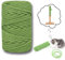 CEASELESLY 6mm*30m Corda in sisal verde,Corda Sisal per Tiragraffi,Corda di Canapa Per Gatti,Corda per Tiragraffi per Gatti Adatto per Arredare Soggiorno Giardino Ufficio Artigianato (verde)