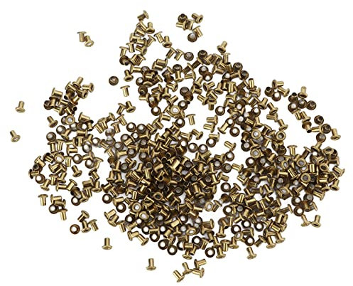 LetCart Remaches de costura para ropa, 500 remaches huecos de cobre para manualidades, alisar superficies, fácil instalación, 2,3 x 4,5 x 4,3 mm