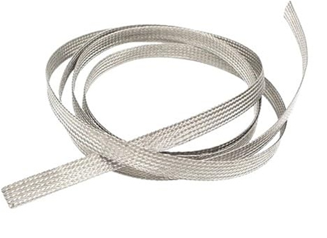 YXYFA 1M verzinnter Kupfergeflechtschlauch, Breite 4 6 8 10 16 18 22 28 mm, zur Abschirmung von Audiomodellen, einziehbarer Metallmantel(Silver,6mm)
