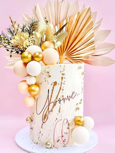 Boho Cake Topper Boho Cake Decorations Flowers Cake Decorations Floral Cake Topper for Birthday Party Wedding Bridal Shower