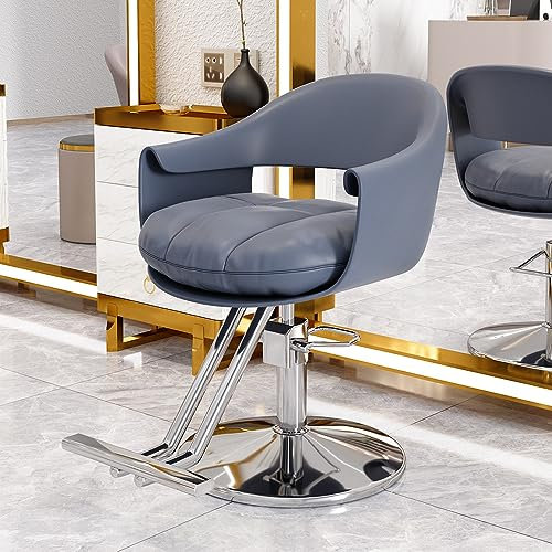 Robuster Friseurstuhl mit hydraulischer Pumpe, drehbar, verstellbar, für Zuhause, Spa, Beauty-Ausrüstung, Stylistenstuhl für Haarstyling