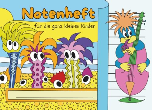Notenheft für die ganz Kleinen | Mit 2 Notensystemen pro Blatt (groß!) | A5 Querformat | 68 Seiten: Mit dem angenehmen cremefarbigen Papierton